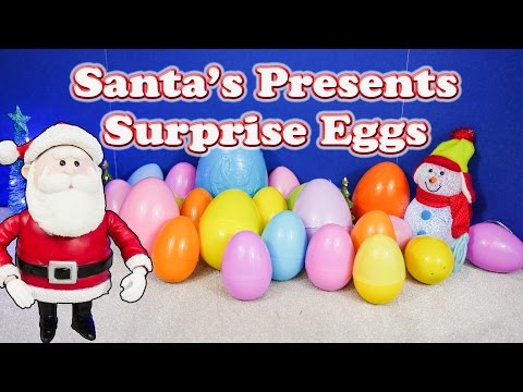 SURPRISE EGGS Santa Christmas Surprise Eggs TheEngineeringFamily Surprise Egg Video