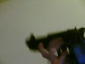 homemade beretta pistol painted with black metalic krylon spray paint