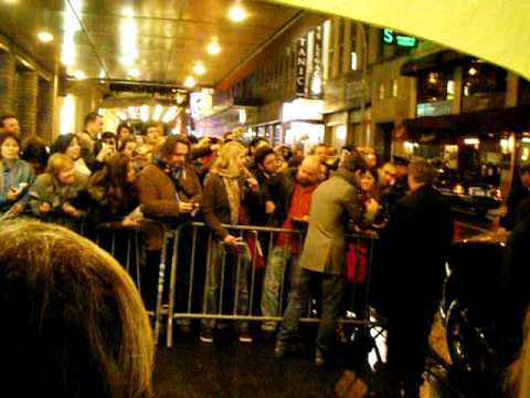 Jude Law signing autographs at Hamlet's stage door (Oct 15)