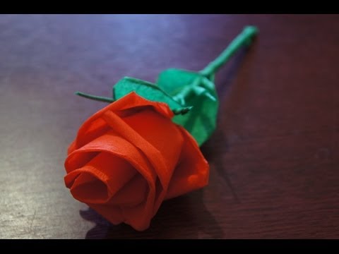 Роза из бумаги видео