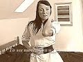 Funny Throat In Thong Strip!