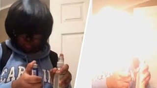 Teens Setting Themselves On Fire For Fire Spray Challenge