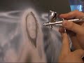 Airbrushing on Chrysler 300C airbrush mural: Part 1