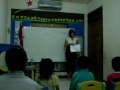 Nikita Wong teaching English during her training