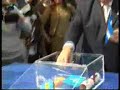 PSOE Avilés. Colocación de la 1ª piedra del Centro Niemeyer