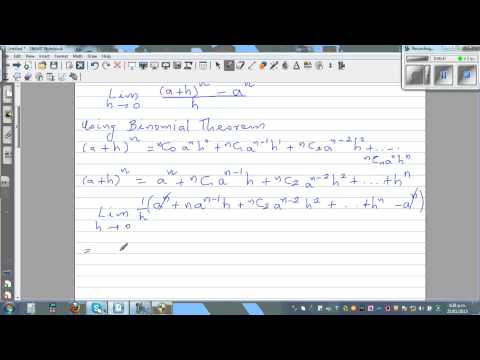 how to prove the derivative of x^n