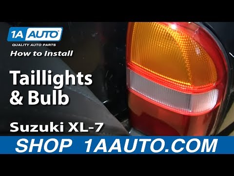 How To Install Replace Change Taillights and Bulb 2001-03 Suzuki XL-7 and Vitara