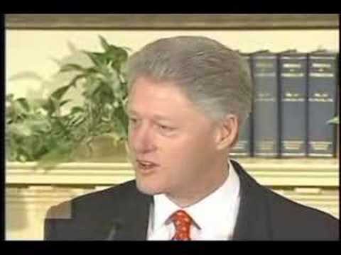 monica lewinsky and bill clinton. President Bill Clinton - Response to Lewinsky Allegations. Mar 24, 2008 9:04 AM