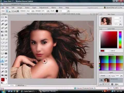 How To Apply Make-Up On Demi Lovato In Sumo Paint