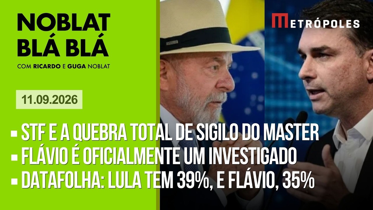 AO VIVO: Mendonça amplia quebra de sigilo do Master. Flávio é investigado por corrupção. Datafolha