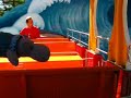 Hippo rides the Rockin' Tug at Storybook Land