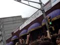Crowd dive from traffic signal