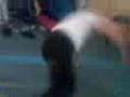 Head Teacher (trying) to break dance