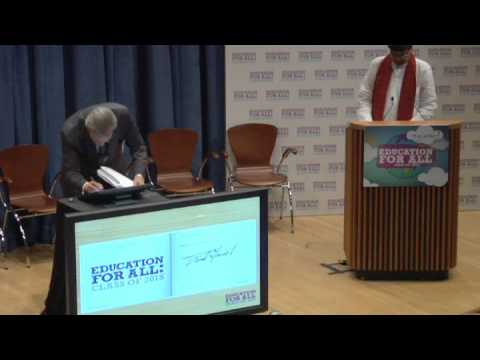 education for all - The Class of 2015: Education for All was launched in the UN on 25th September, 2008 in New York. It brings together world leaders and celebrities in their gl...