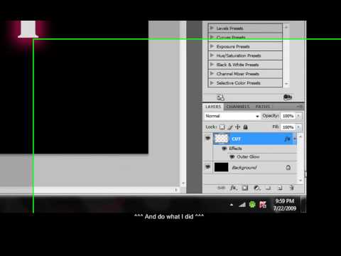 PhotoShop CS4 Extended Tutorial 2: Making cuts in text/images