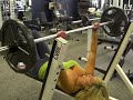 Natasha bench presses more than most men do...and looks a lot better doing it!  courtesy www.Marksteelbooks.com