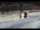 Kneeboarder hits booie