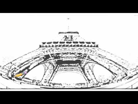 how to draw eiffel tower on wall