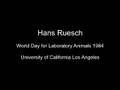 World Day for Laboratory Animals 1984 UCLA (part 5)