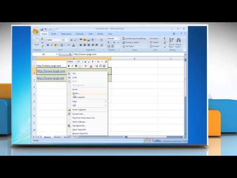 how to remove hyperlink in excel 2007