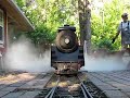 Miniture Steam Train Blowing Down after a running weekend