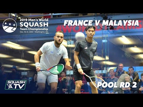 Squash: France v Malaysia - Men's World Team Champs 2019 - Pool Rd 2 Highlights