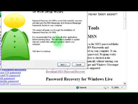 how to discover msn password