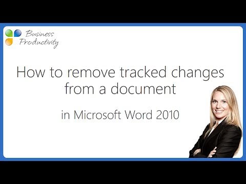 how to remove track changes in word