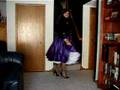 Purple Satin Skirt
