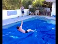 Fat Guy tries to walk on water