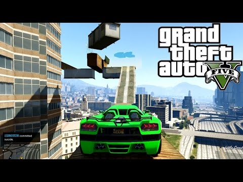 GTA 5 ONLINE SKY BUILDING ( Fun Custom Race ) GTA V MULTIPLAYER