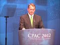 Speaker John Boehner (R-OH) addressed the Conservative Political Action Conference (CPAC) in Washington, where he highlighted the opportunity that exists for conservatives to unite and enact reforms that will result in a stronger, more prosperous America. teamboehner.com