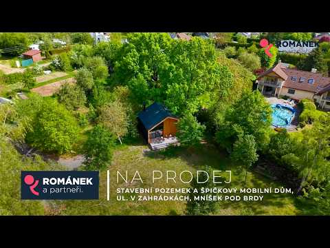 Video Na prodej stavební pozemek 2100m2 a špičkový Tiny house, ul. V Zahrádkách, Mníšek pod Brdy