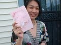 Sooya Reading My Card That I Gave To Her.