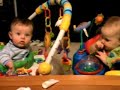 Brayden and Ryleigh trying to hold hands