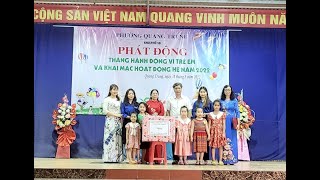 Phó Chủ tịch Thường trực UBND thành phố Nguyễn Văn Thành dự lễ phát động Tháng hành động vì trẻ em và khai mạc hoạt động hè năm 2022 tại khu 5B, phường Quang Trung