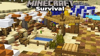 Minecraft 1.15 Survival : Building a Market outside our Desert Village Gates