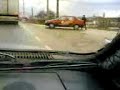 Cu Dacia fara parbriz si luneta pe autostrada !