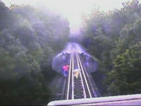 Two Women Narrowly Avoid Being Hit by Train