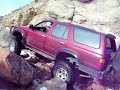 Red 4runner Rock Crawling
