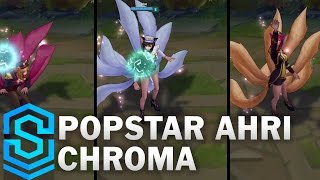 Video dos Chromas da Ahri PopStar & Leblanc Prestigiosa