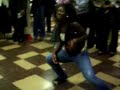 we are at my older cousin's graduation...and it's dancing time...frist it starts off being just abby and eddie...then marjo gets in to show him how it it really done!!