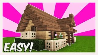 MINECRAFT TUTORIAL : HOW TO BUILD A STARTER HOUSE | Best Starter House / Starter Home ( EASY ) 2016