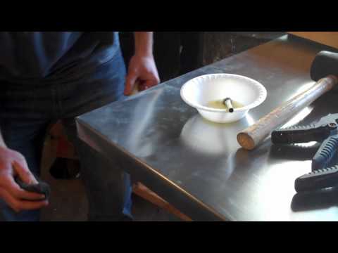 how to cut a hole in a stainless steel sink