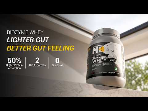 MuscleBlaze Biozyme Whey-Better Gut Feeling