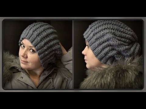 Видео вязание шапки с отворотом Видео вязание шапки с отворотом