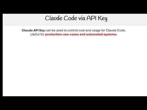 Claude Code Essentials - Claude Code via API Key