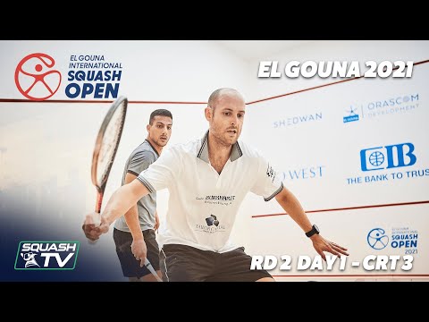 Live Squash: El Gouna 2021 - Rd 2 - Court 3 (Day 1)