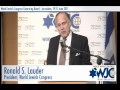 Amb. Ronald S. Lauder WJC President - President's Report