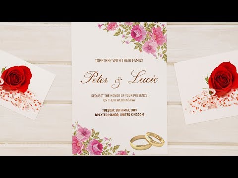 video-linktoworks-How To Design a WEDDING INVITATION CARD - Photoshop ...